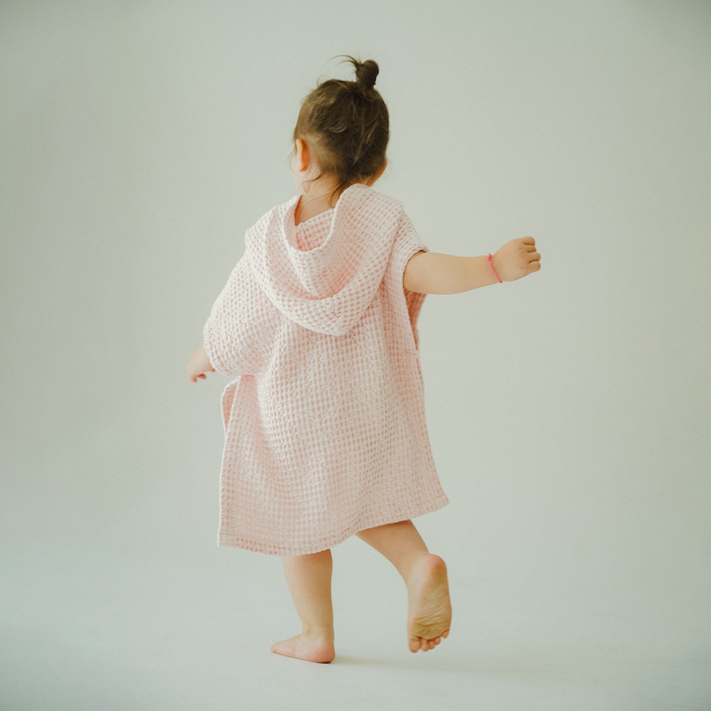 COTTON MODAL WAFFLE GOWN | PALE PINK